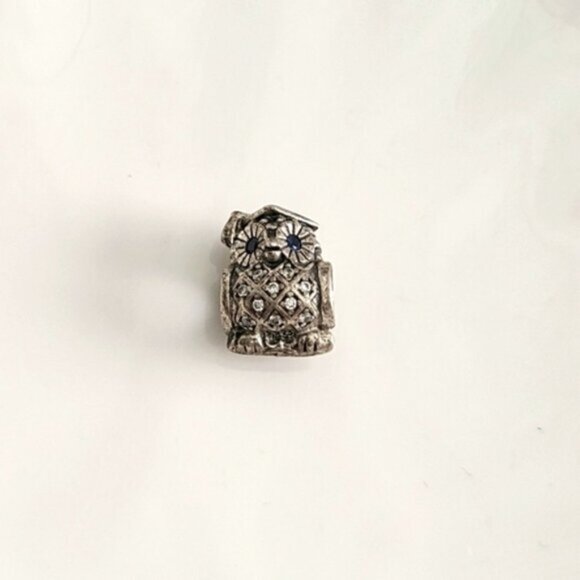 Pandora Sterling Silver 925 Owl Graduation Charm Bead - Picture 2 of 9